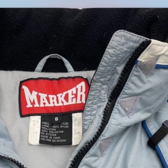 MARKER Womens 8 Blue Gray Winter Ski Jacket - Picture 3 of 5